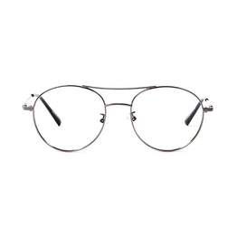 GRAVIATE by Coolwinks E12C5729 Glossy Gunmetal Full Frame Round Eyeglasses for Men and Women