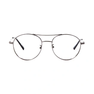 GRAVIATE by Coolwinks E12C5729 Glossy Gunmetal Full Frame Round Eyeglasses for Men and Women