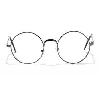 GRAVIATE by Coolwinks E13A6612 Glossy Gunmetal Full Frame Round Eyeglasses for Men and Women