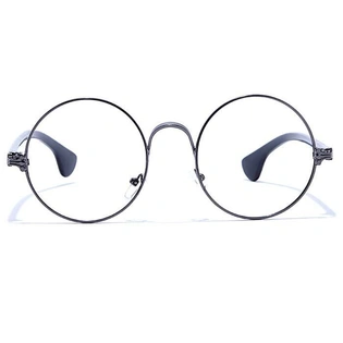 GRAVIATE by Coolwinks E13B6614 Glossy Gunmetal Full Frame Round Eyeglasses for Men and Women