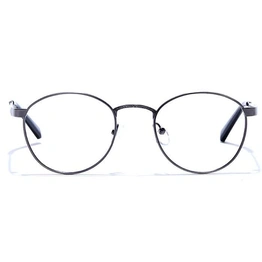 GRAVIATE by Coolwinks E13B6619 Glossy Gunmetal Full Frame Round Eyeglasses for Men and Women