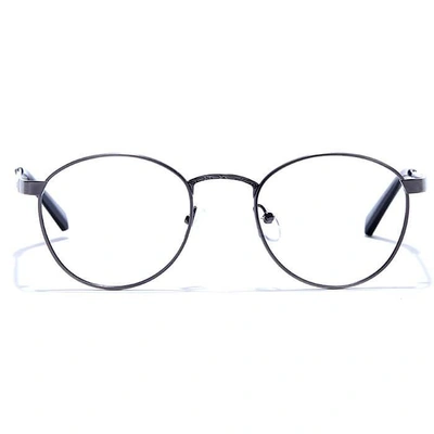 GRAVIATE by Coolwinks E13B6619 Glossy Gunmetal Full Frame Round Eyeglasses for Men and Women