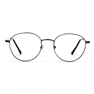 GRAVIATE by Coolwinks E13C5705 Glossy Gunmetal Full Frame Round Eyeglasses for Men and Women