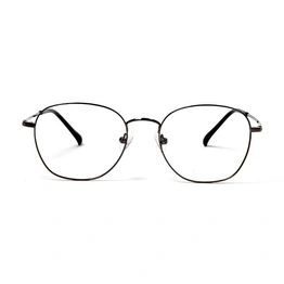 GRAVIATE by Coolwinks E13C5715 Glossy Gunmetal Full Frame Round Eyeglasses for Men and Women