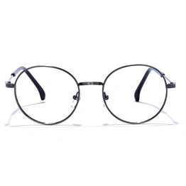 GRAVIATE by Coolwinks E13C6639 Matte Gunmetal Full Frame Round Eyeglasses for Men and Women