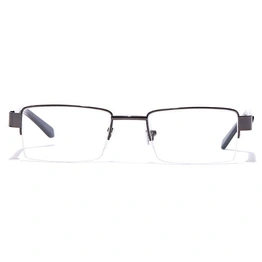 GRAVIATE by Coolwinks E13A7103 Glossy Gunmetal Half Frame Rectangle Eyeglasses for Men and Women