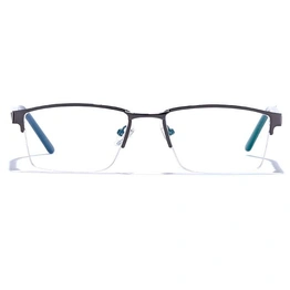 GRAVIATE by Coolwinks E13B6773 Glossy Gunmetal Half Frame Rectangle Eyeglasses for Men and Women