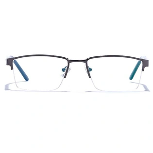 GRAVIATE by Coolwinks E13B6773 Glossy Gunmetal Half Frame Rectangle Eyeglasses for Men and Women