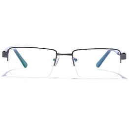 GRAVIATE by Coolwinks E13B6817 Glossy Gunmetal Half Frame Rectangle Eyeglasses for Men and Women