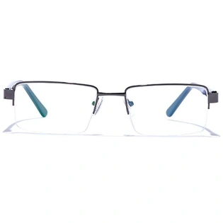 GRAVIATE by Coolwinks E13B6817 Glossy Gunmetal Half Frame Rectangle Eyeglasses for Men and Women