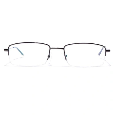 GRAVIATE by Coolwinks E13B7019 Glossy Gunmetal Half Frame Rectangle Eyeglasses for Men and Women