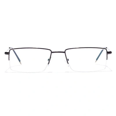 GRAVIATE by Coolwinks E13B7025 Glossy Gunmetal Half Frame Rectangle Eyeglasses for Men and Women