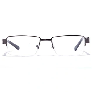 GRAVIATE by Coolwinks E13B7104 Glossy Gunmetal Half Frame Rectangle Eyeglasses for Men and Women