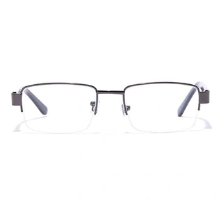 GRAVIATE by Coolwinks E13B7113 Glossy Gunmetal Half Frame Rectangle Eyeglasses for Men and Women