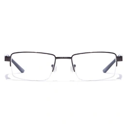 GRAVIATE by Coolwinks E13B7203 Glossy Gunmetal Half Frame Rectangle Eyeglasses for Men and Women