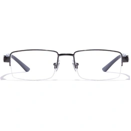 GRAVIATE by Coolwinks E13B7207 Glossy Gunmetal Half Frame Rectangle Eyeglasses for Men and Women