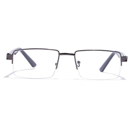 GRAVIATE by Coolwinks E13B7209 Glossy Gunmetal Half Frame Rectangle Eyeglasses for Men and Women