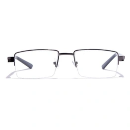 GRAVIATE by Coolwinks E13B7211 Glossy Gunmetal Half Frame Rectangle Eyeglasses for Men and Women