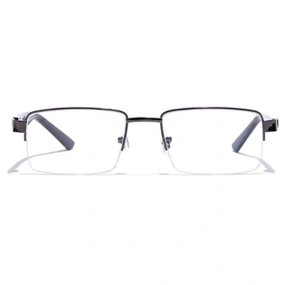 GRAVIATE by Coolwinks E13B7213 Glossy Gunmetal Half Frame Rectangle Eyeglasses for Men and Women