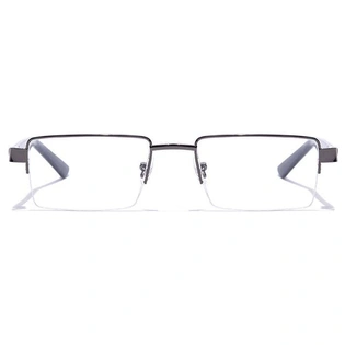 GRAVIATE by Coolwinks E13B7215 Glossy Gunmetal Half Frame Rectangle Eyeglasses for Men and Women