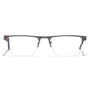 GRAVIATE by Coolwinks E13B7223 Glossy Gunmetal Half Frame Rectangle Eyeglasses for Men and Women