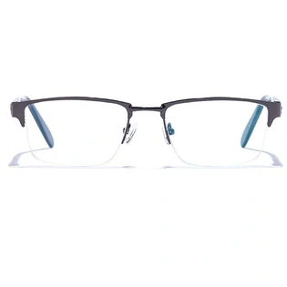 GRAVIATE by Coolwinks E13C6781 Glossy Gunmetal Half Frame Rectangle Eyeglasses for Men and Women