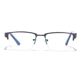 GRAVIATE by Coolwinks E13C6786 Glossy Gunmetal Half Frame Rectangle Eyeglasses for Men and Women