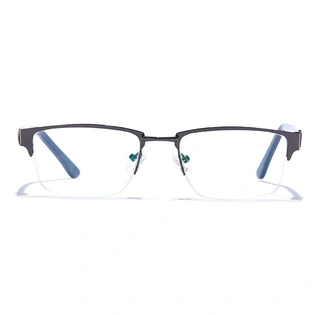 GRAVIATE by Coolwinks E13C6786 Glossy Gunmetal Half Frame Rectangle Eyeglasses for Men and Women