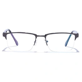 GRAVIATE by Coolwinks E13C6787 Glossy Gunmetal Half Frame Rectangle Eyeglasses for Men and Women