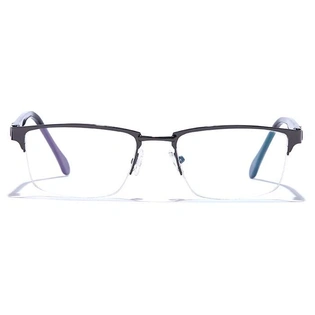 GRAVIATE by Coolwinks E13C6787 Glossy Gunmetal Half Frame Rectangle Eyeglasses for Men and Women