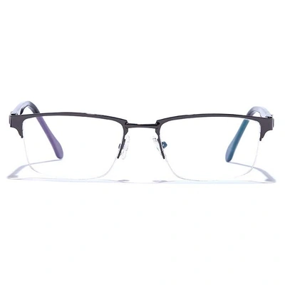 GRAVIATE by Coolwinks E13C6787 Glossy Gunmetal Half Frame Rectangle Eyeglasses for Men and Women