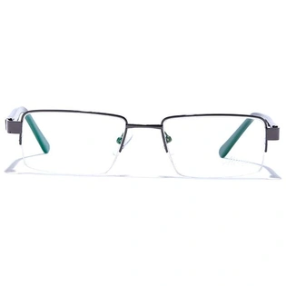 GRAVIATE by Coolwinks E13C6815 Glossy Gunmetal Half Frame Rectangle Eyeglasses for Men and Women