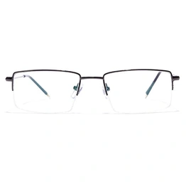 GRAVIATE by Coolwinks E13C7021 Glossy Gunmetal Half Frame Rectangle Eyeglasses for Men and Women