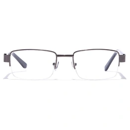 GRAVIATE by Coolwinks E13C7043 Glossy Gunmetal Half Frame Rectangle Eyeglasses for Men and Women