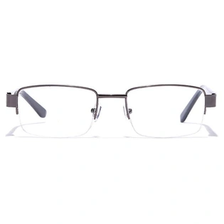 GRAVIATE by Coolwinks E13C7043 Glossy Gunmetal Half Frame Rectangle Eyeglasses for Men and Women