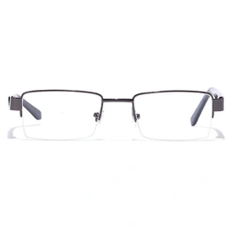 GRAVIATE by Coolwinks E13C7045 Glossy Gunmetal Half Frame Rectangle Eyeglasses for Men and Women