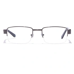 GRAVIATE by Coolwinks E13C7048 Glossy Gunmetal Half Frame Rectangle Eyeglasses for Men and Women