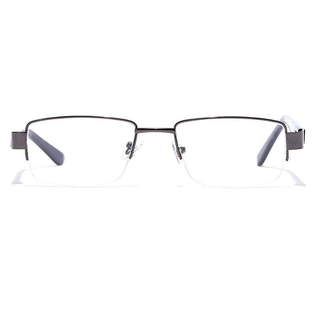 GRAVIATE by Coolwinks E13C7110 Glossy Gunmetal Half Frame Rectangle Eyeglasses for Men and Women