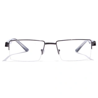 GRAVIATE by Coolwinks E13C7152 Glossy Gunmetal Half Frame Rectangle Eyeglasses for Men and Women