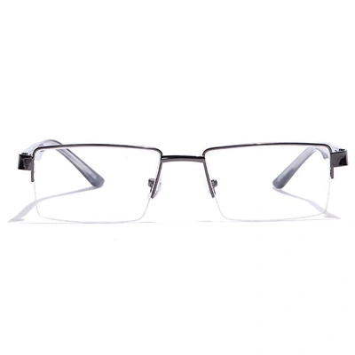 GRAVIATE by Coolwinks E13C7152 Glossy Gunmetal Half Frame Rectangle Eyeglasses for Men and Women