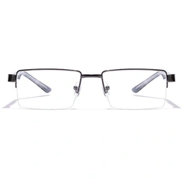 GRAVIATE by Coolwinks E13C7158 Glossy Gunmetal Half Frame Rectangle Eyeglasses for Men and Women