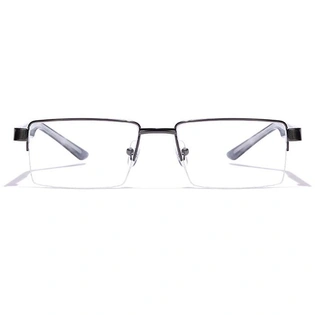 GRAVIATE by Coolwinks E13C7158 Glossy Gunmetal Half Frame Rectangle Eyeglasses for Men and Women