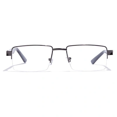 GRAVIATE by Coolwinks E13C7162 Glossy Gunmetal Half Frame Rectangle Eyeglasses for Men and Women