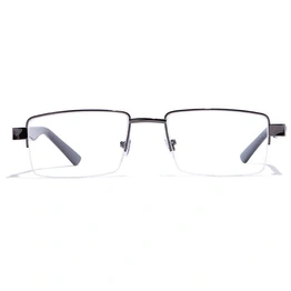 GRAVIATE by Coolwinks E13C7164 Glossy Gunmetal Half Frame Rectangle Eyeglasses for Men and Women