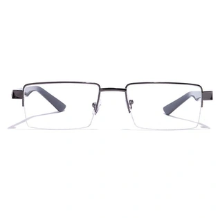 GRAVIATE by Coolwinks E13C7168 Glossy Gunmetal Half Frame Rectangle Eyeglasses for Men and Women