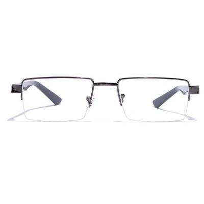 GRAVIATE by Coolwinks E13C7168 Glossy Gunmetal Half Frame Rectangle Eyeglasses for Men and Women