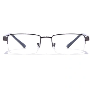 GRAVIATE by Coolwinks E13C7172 Glossy Gunmetal Half Frame Rectangle Eyeglasses for Men and Women