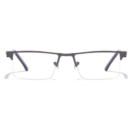 GRAVIATE by Coolwinks E13C7178 Glossy Gunmetal Half Frame Rectangle Eyeglasses for Men and Women