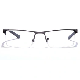 GRAVIATE by Coolwinks E13C7180 Glossy Gunmetal Half Frame Rectangle Eyeglasses for Men and Women