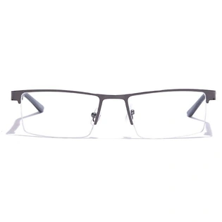 GRAVIATE by Coolwinks E13C7184 Glossy Gunmetal Half Frame Rectangle Eyeglasses for Men and Women